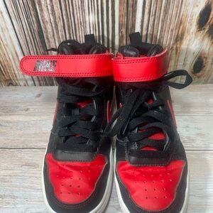 Nike Court Borough Retro Black/Red Sneakers 4Y Cd7782-003